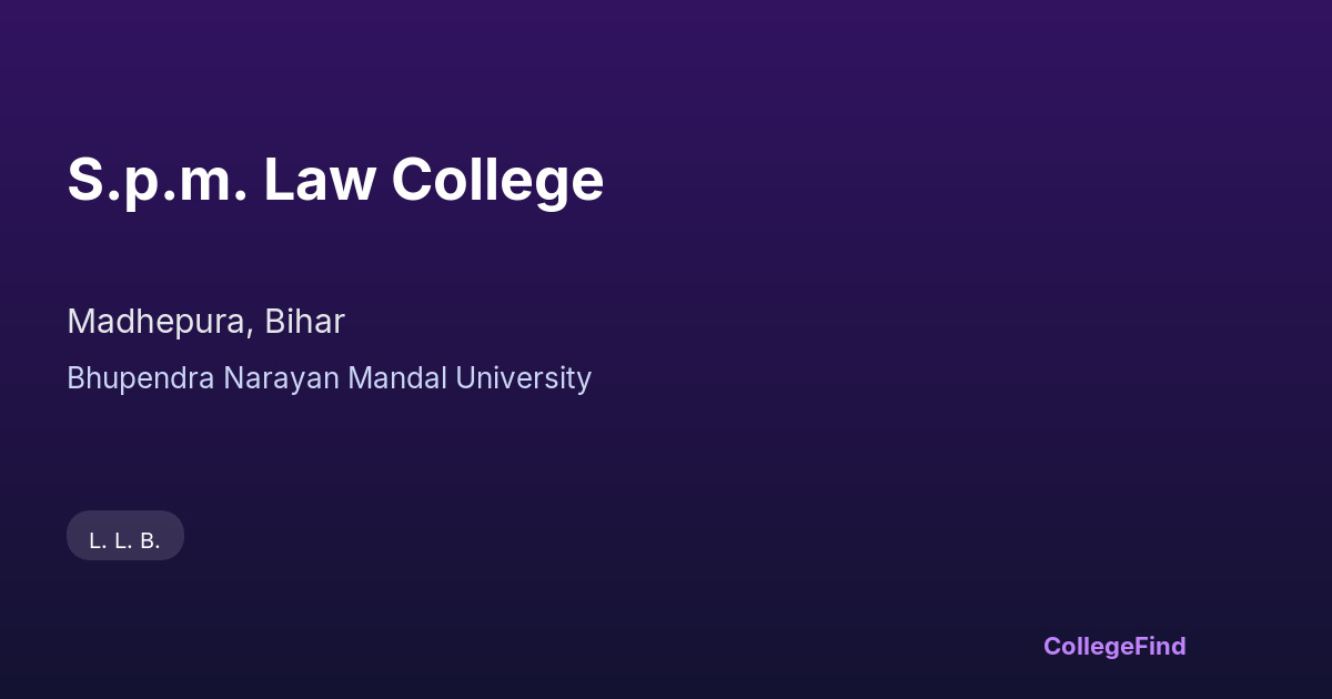 s.p.m. law college