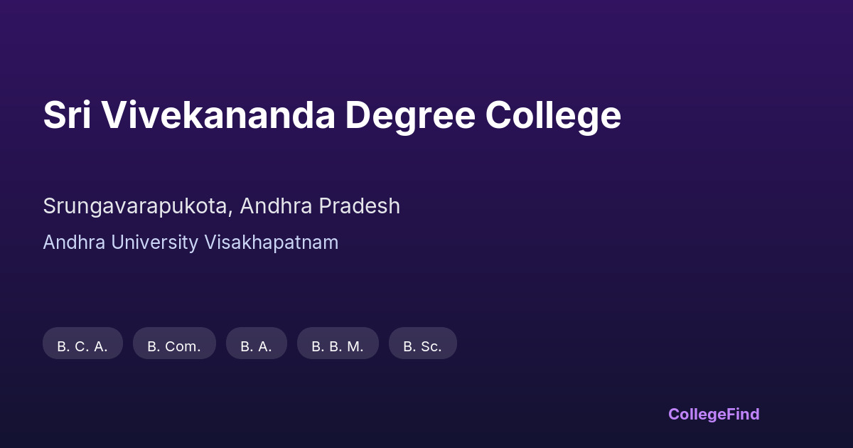 sri vivekananda degree college