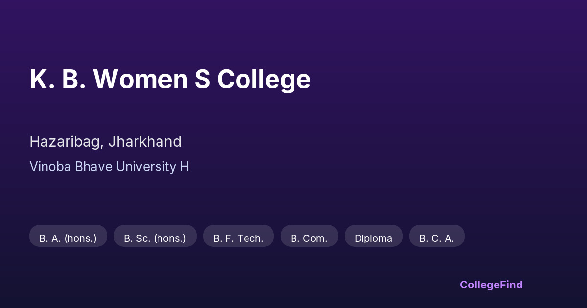 k. b. women s college