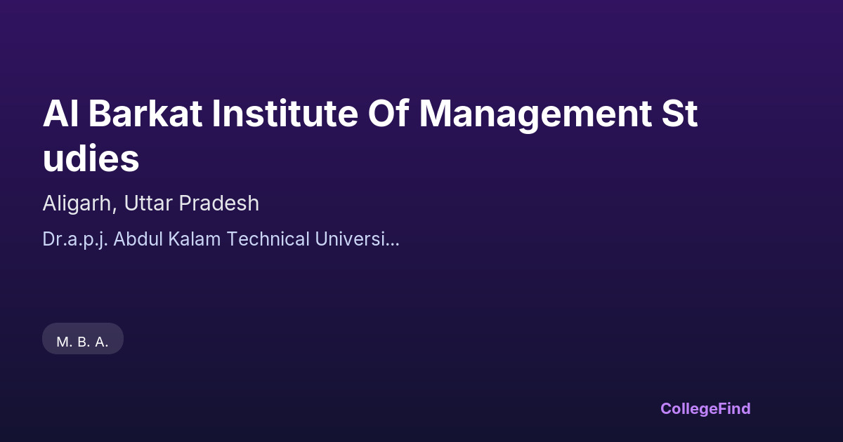 al barkat institute of management studies