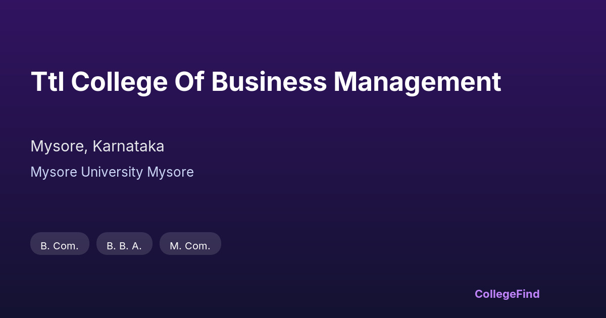 ttl college of business management