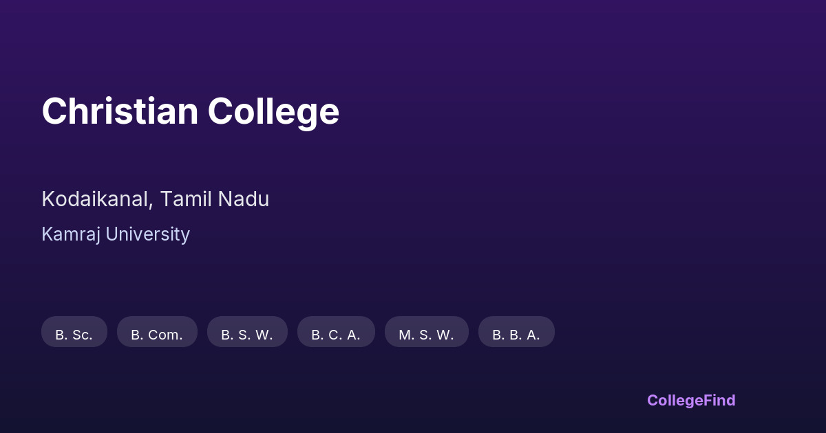 christian college
