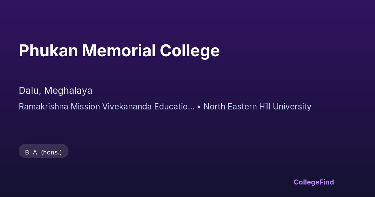 phukan memorial college
