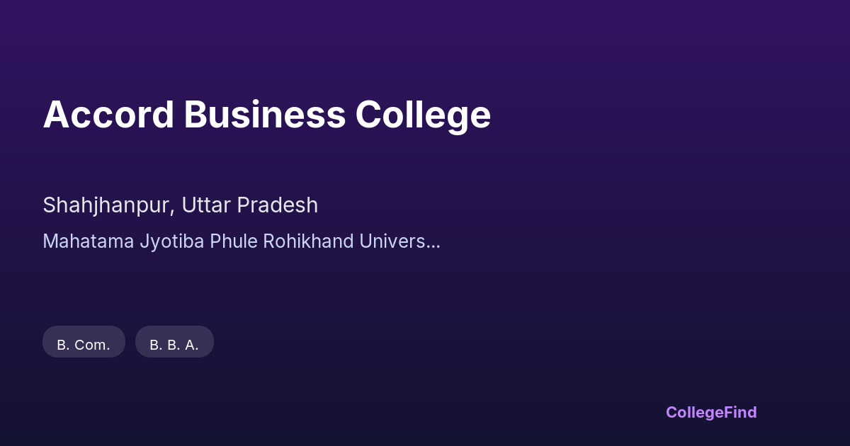 accord business college