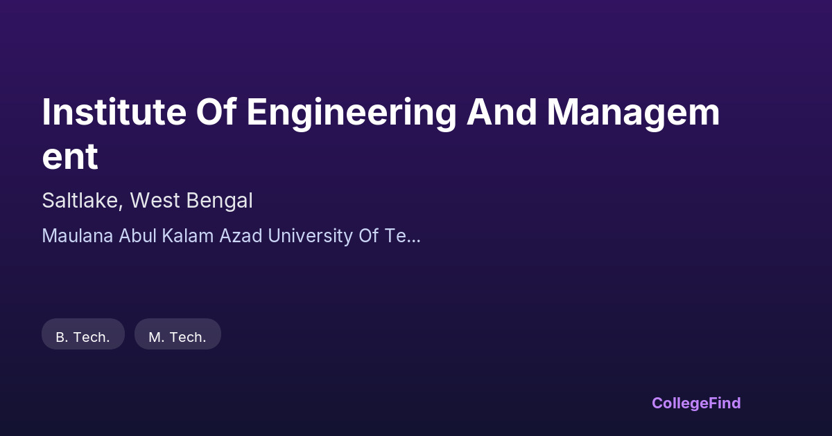 institute of engineering and management