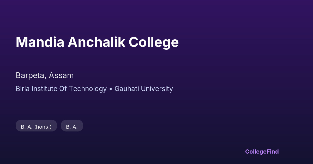 mandia anchalik college