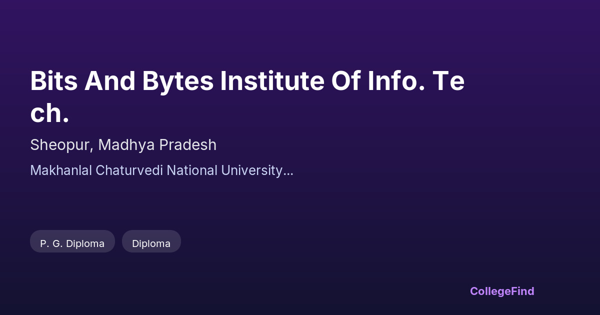 bits and bytes institute of info. tech.