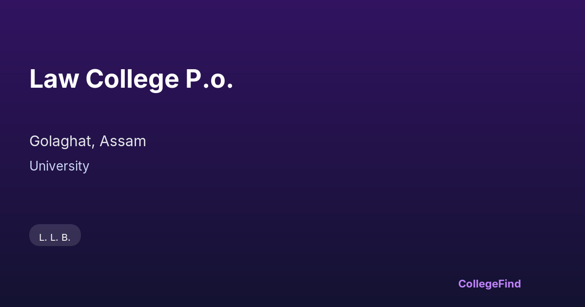 law college p.o.