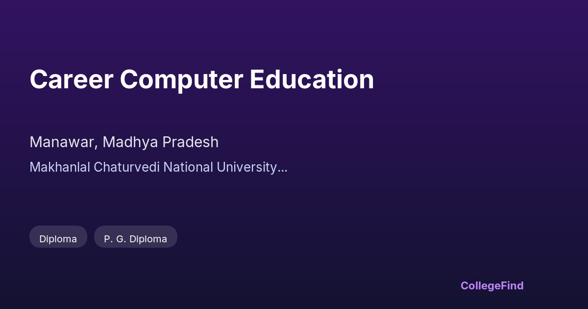 career computer education