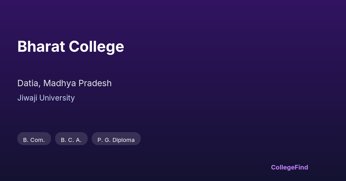 bharat college