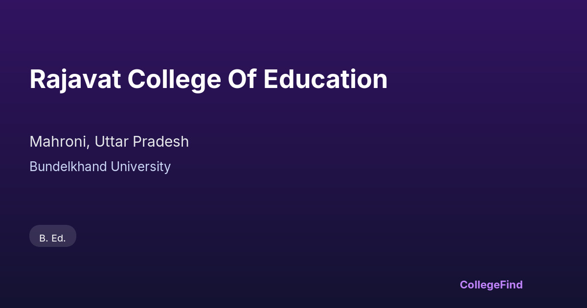 rajavat college of education