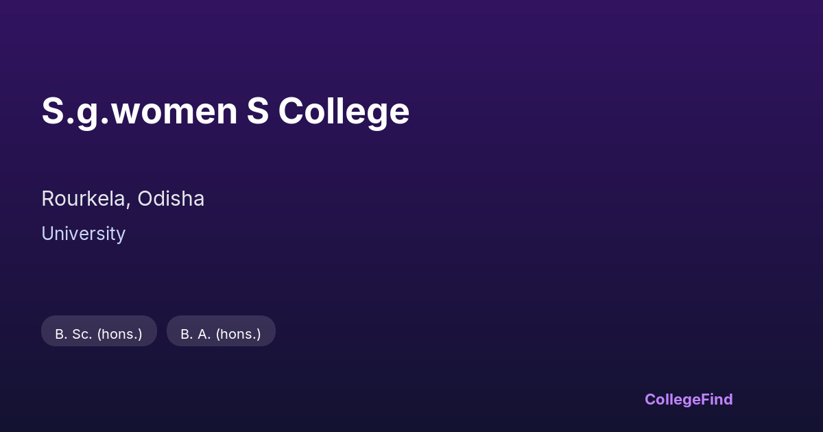 s.g.women s college