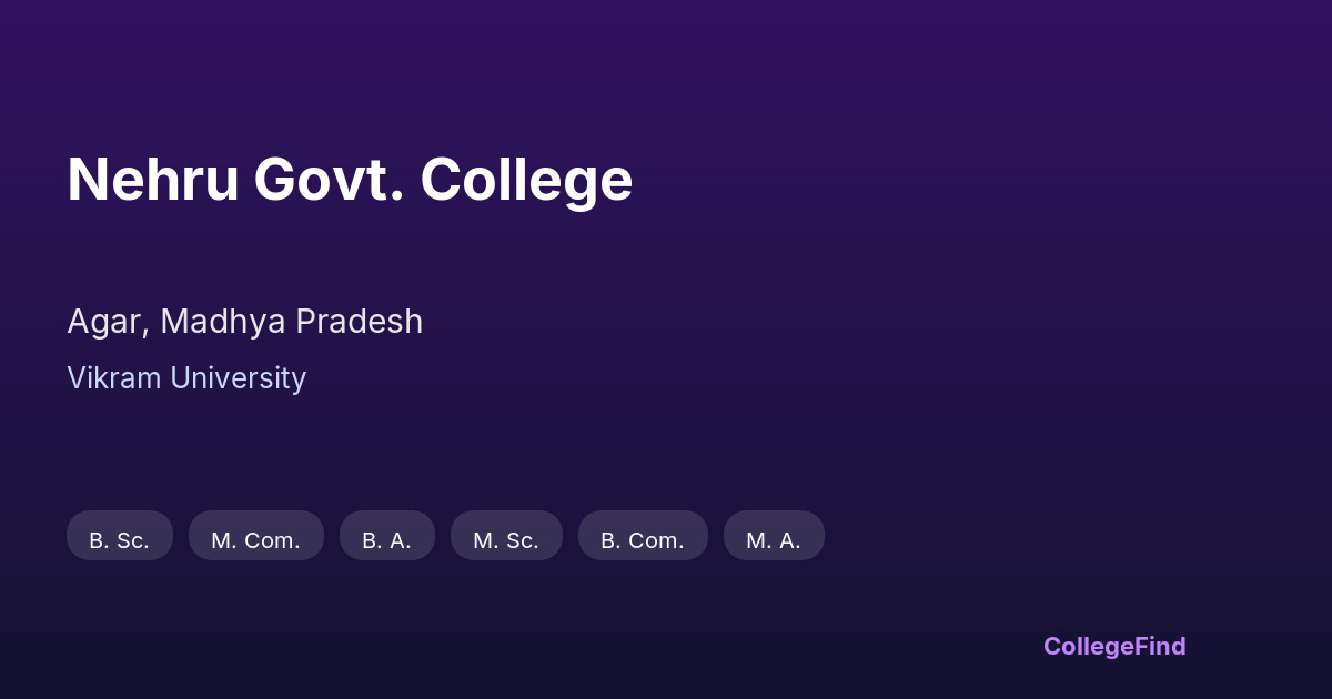 nehru govt. college