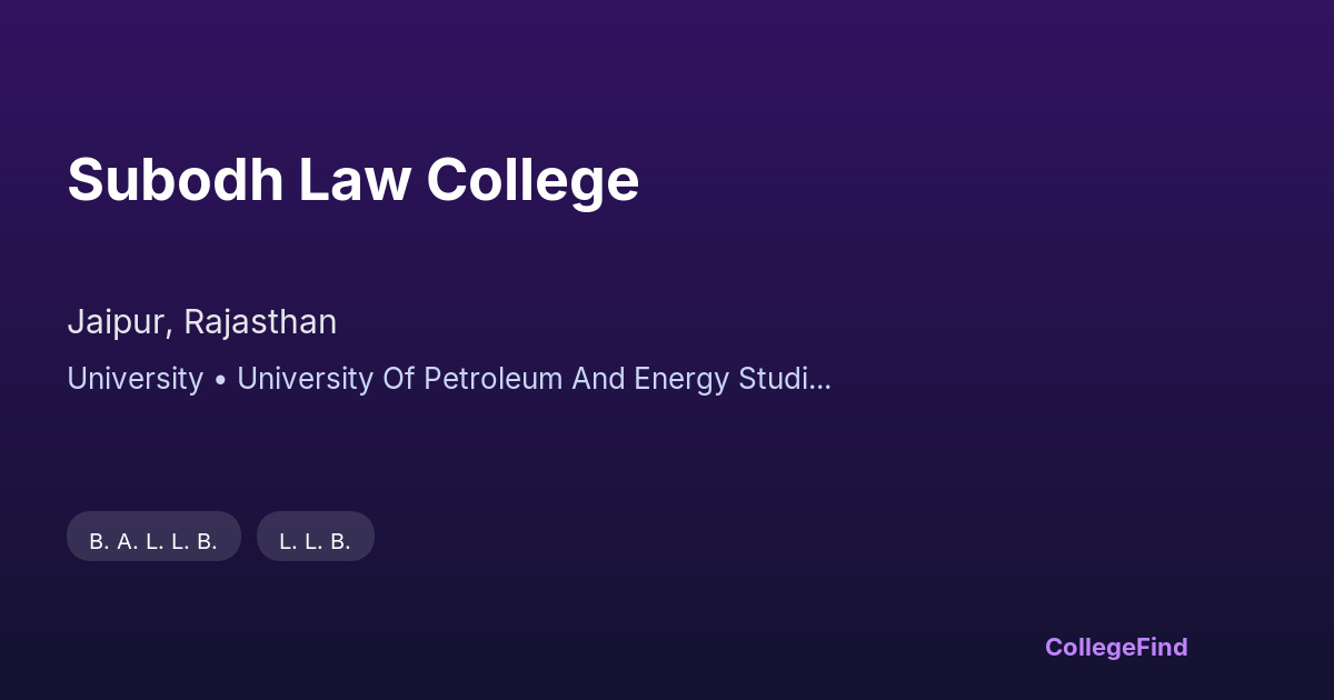 subodh law college