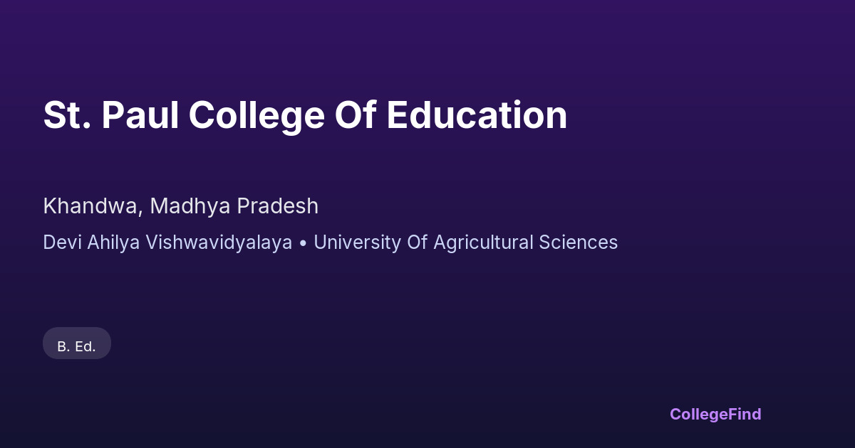 st. paul college of education