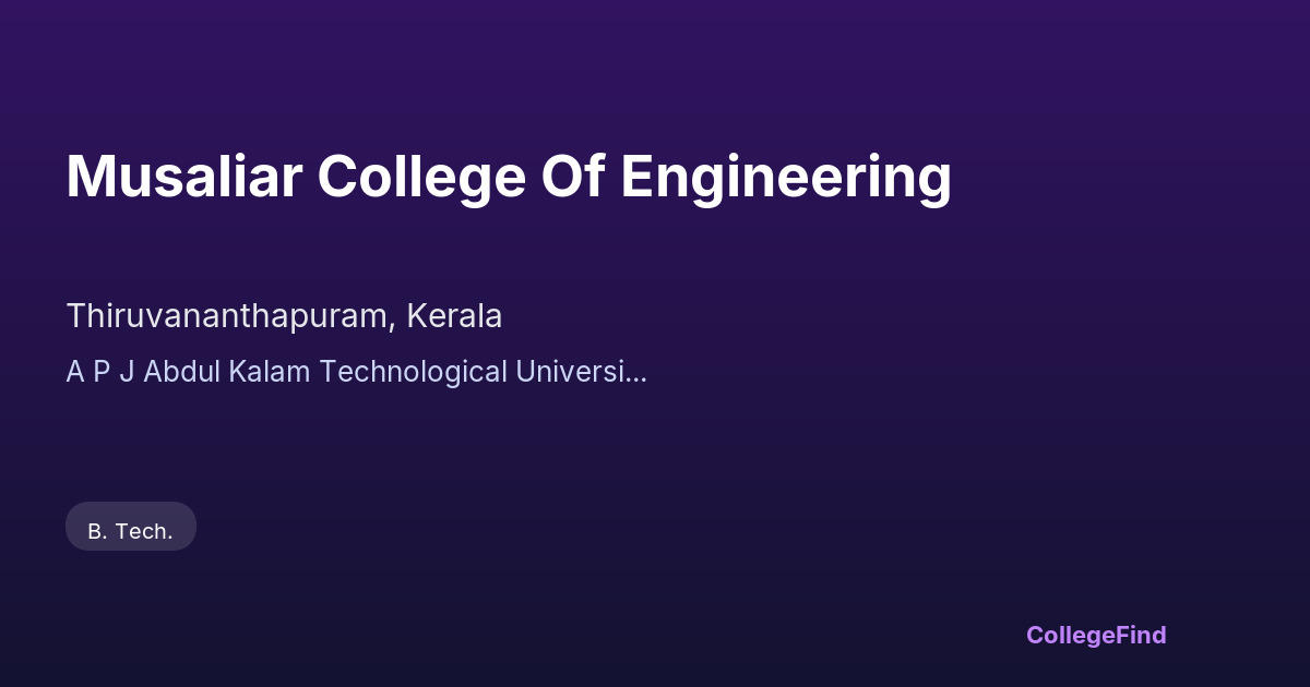 musaliar college of engineering