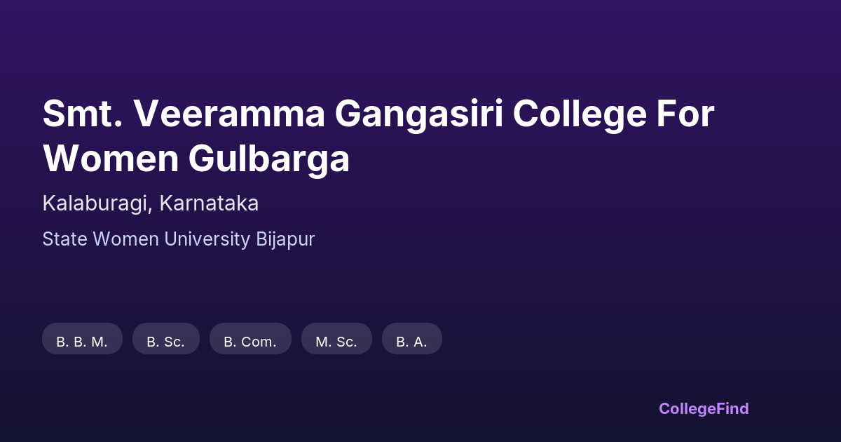smt. veeramma gangasiri college for women gulbarga