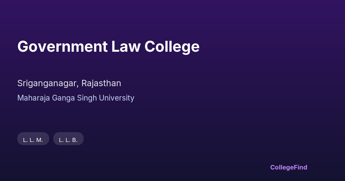 government law college