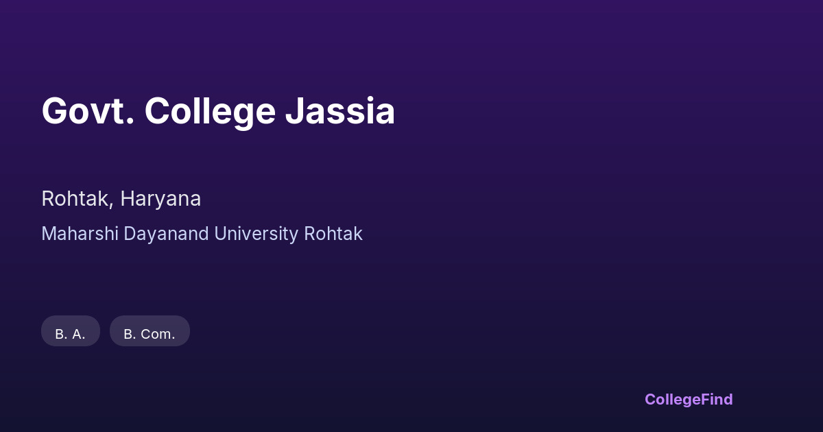 govt. college jassia