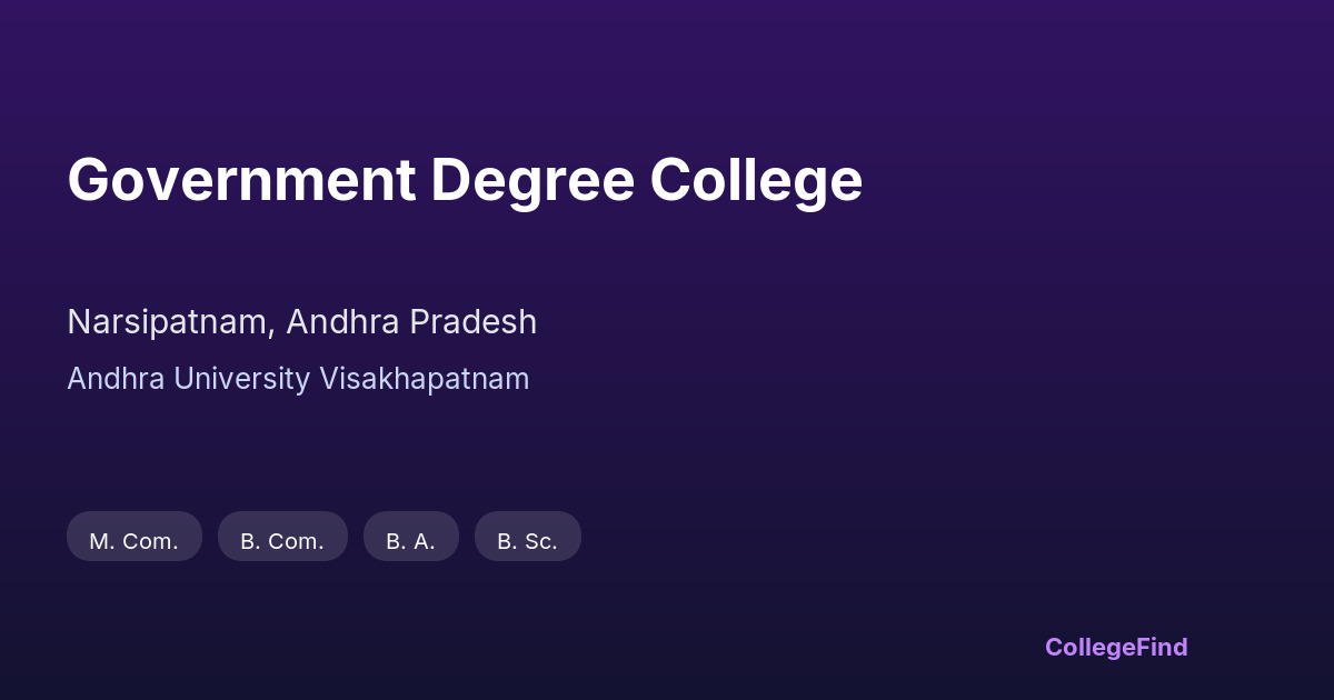 government degree college