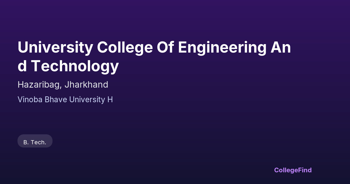 university college of engineering and technology