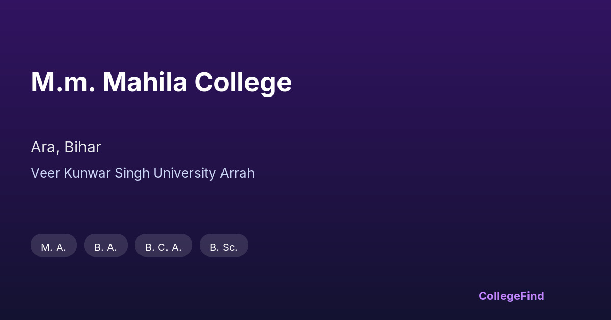 m.m. mahila college
