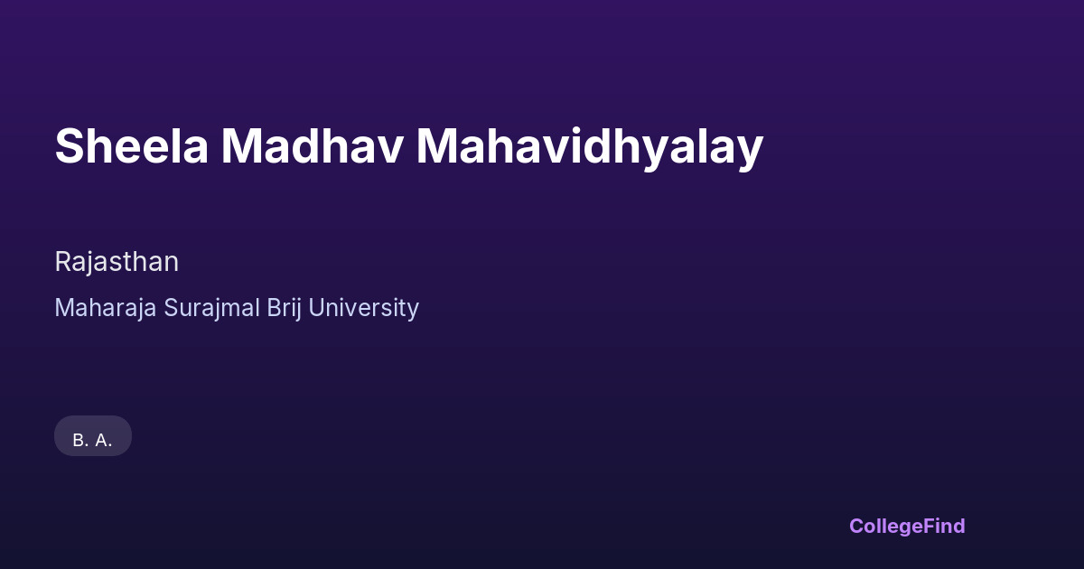 sheela madhav mahavidhyalay