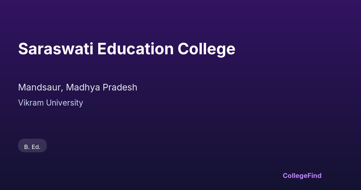 saraswati education college