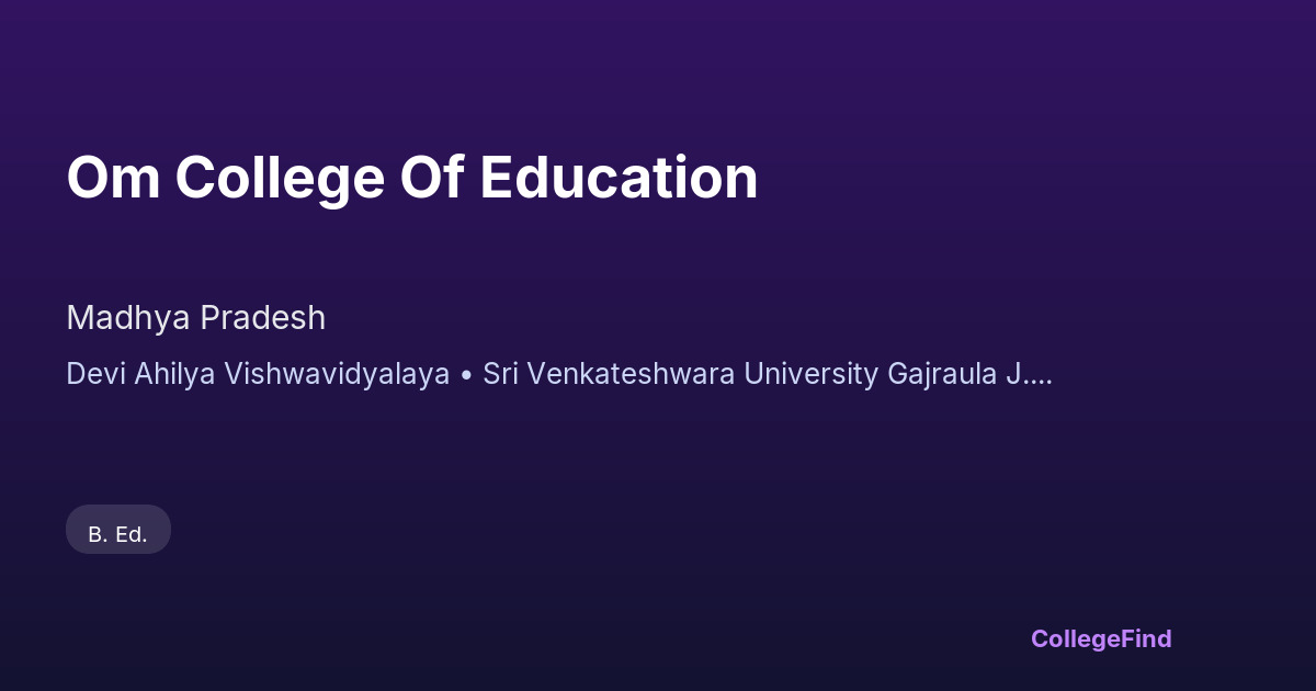 om college of education