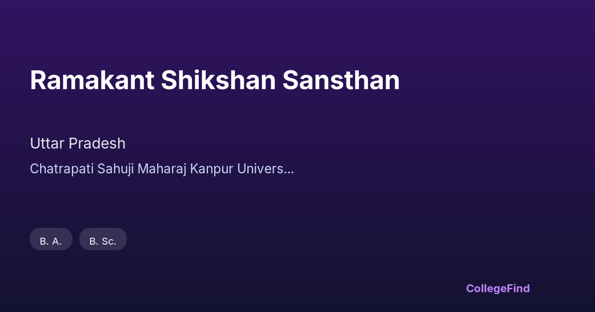 ramakant shikshan sansthan