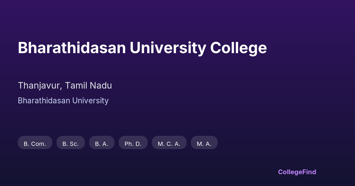 bharathidasan university college