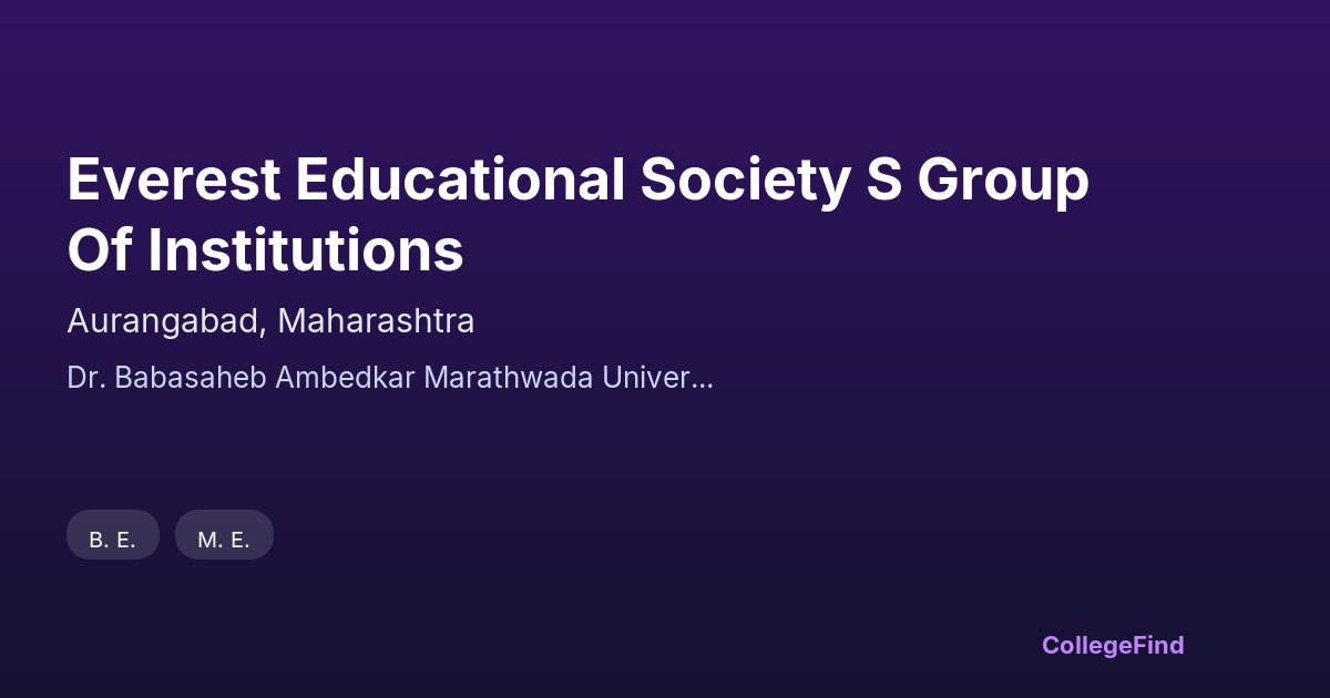 everest educational society s group of institutions