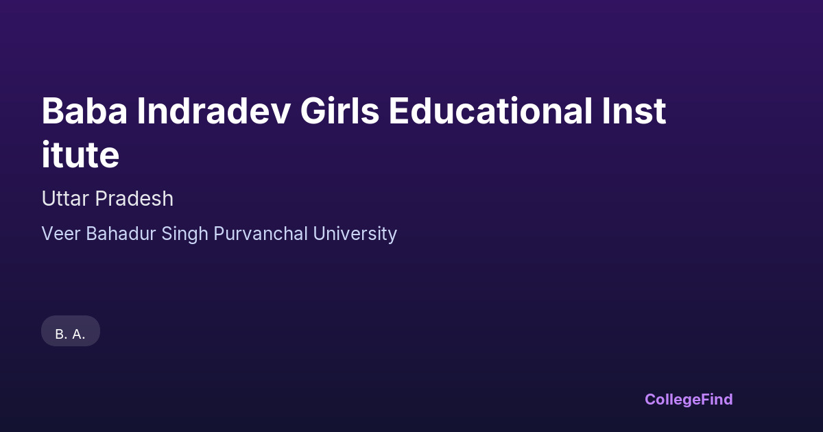 baba indradev girls educational institute