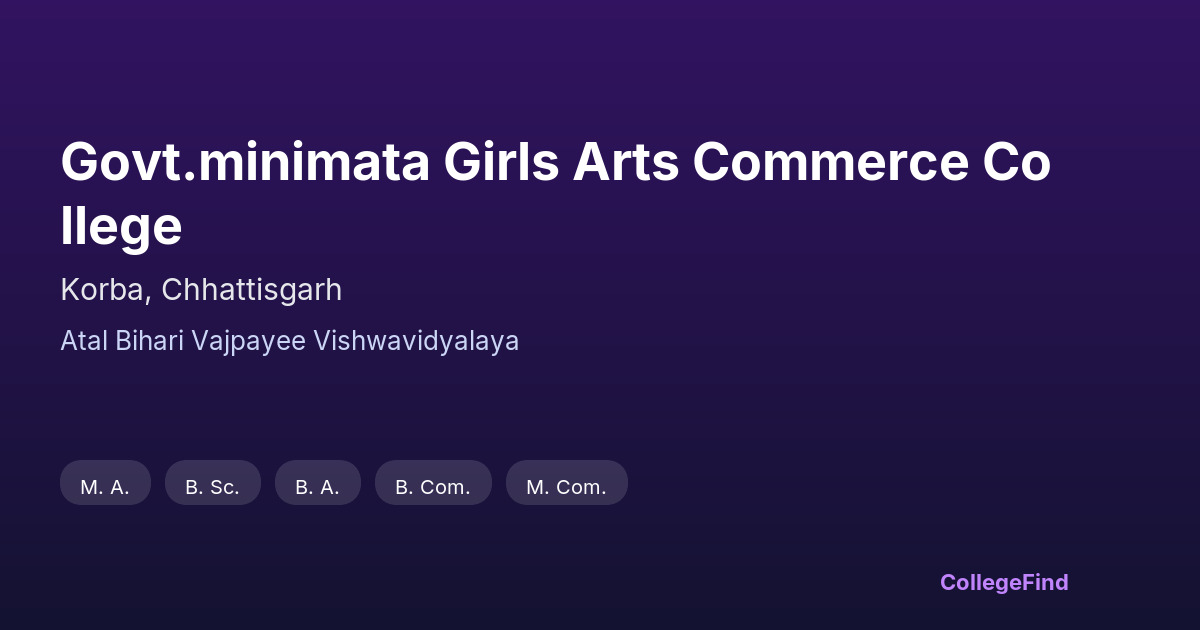 govt.minimata girls arts commerce college