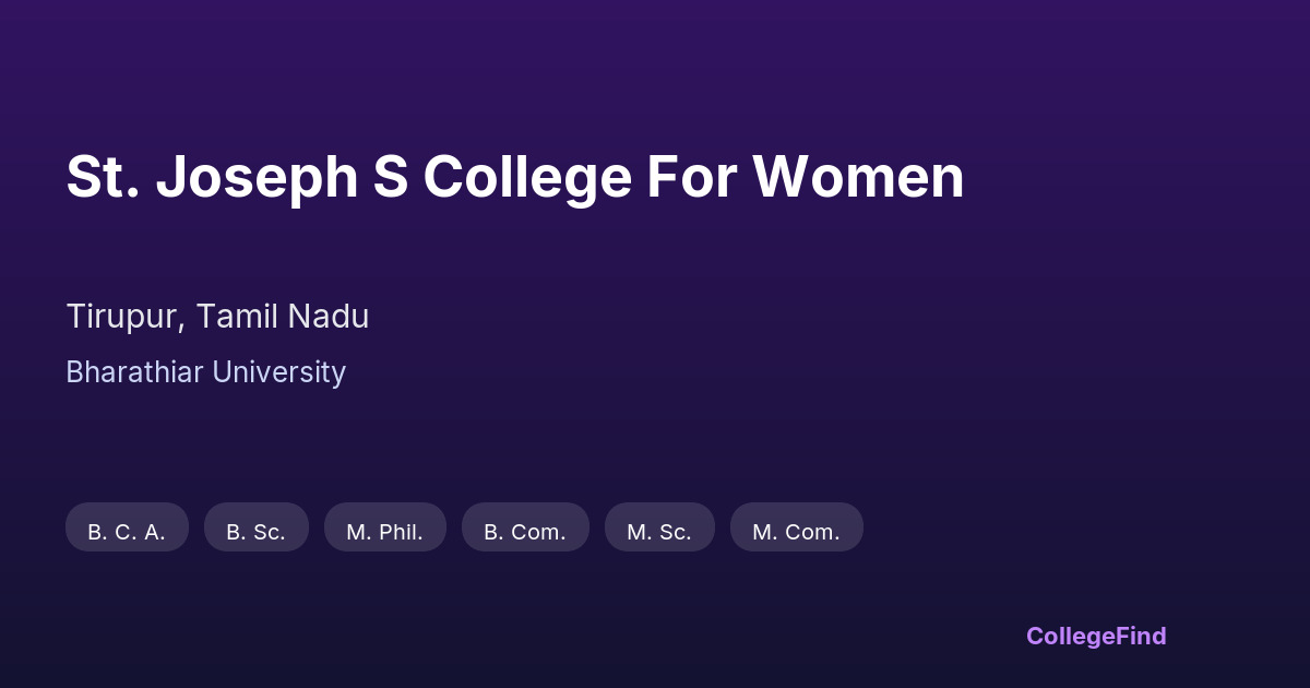 st. joseph s college for women