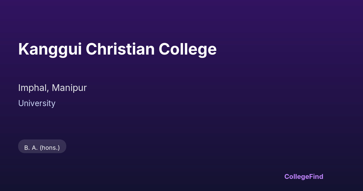 kanggui christian college