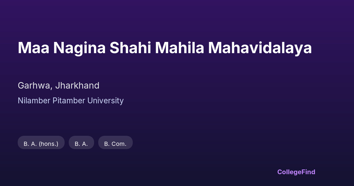 maa nagina shahi mahila mahavidalaya