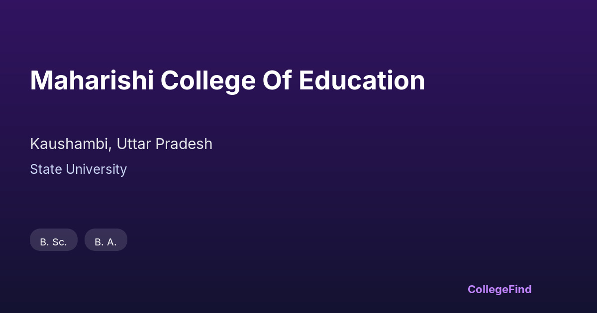 maharishi college of education