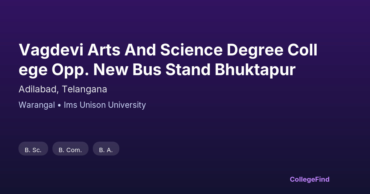 vagdevi arts and science degree college opp. new bus stand bhuktapur