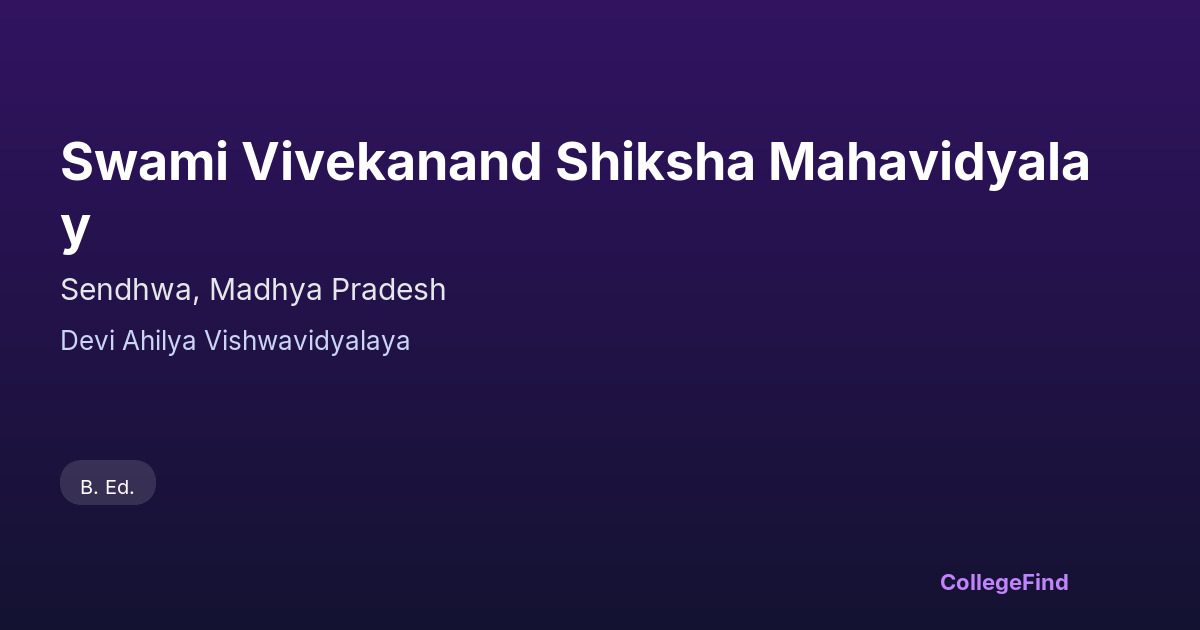 swami vivekanand shiksha mahavidyalay