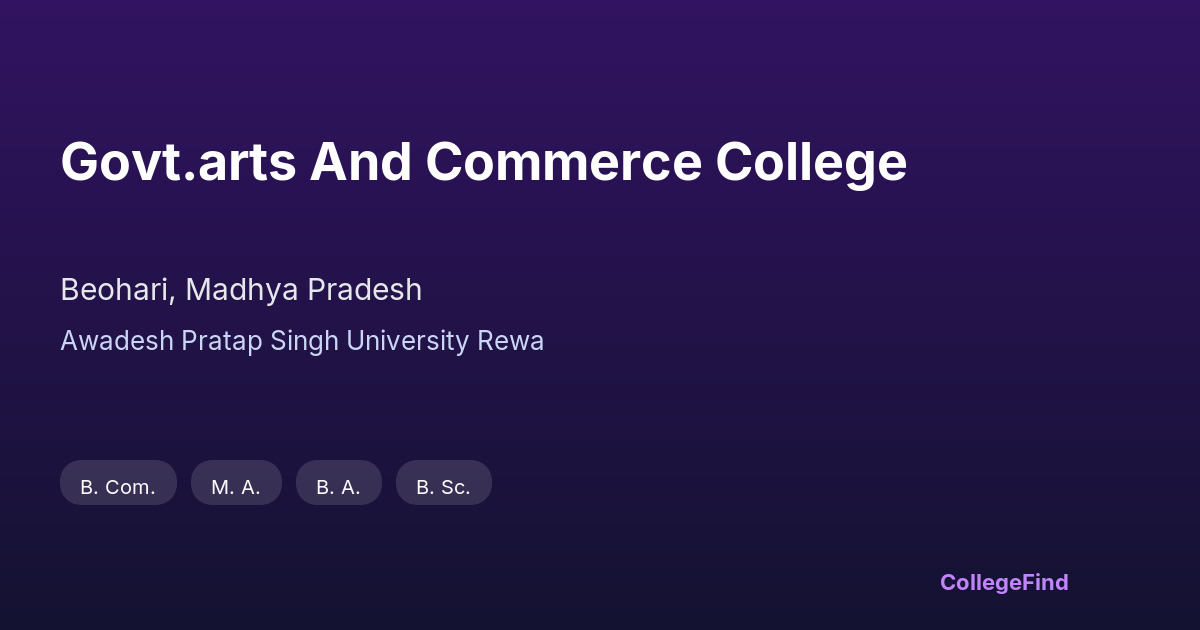 govt.arts and commerce college