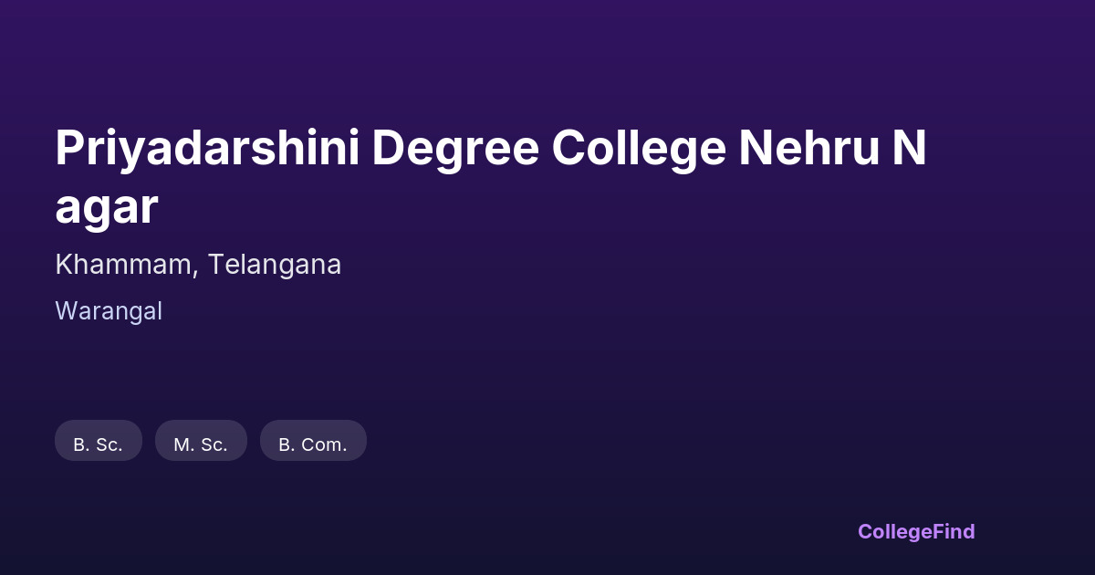 priyadarshini degree college nehru nagar