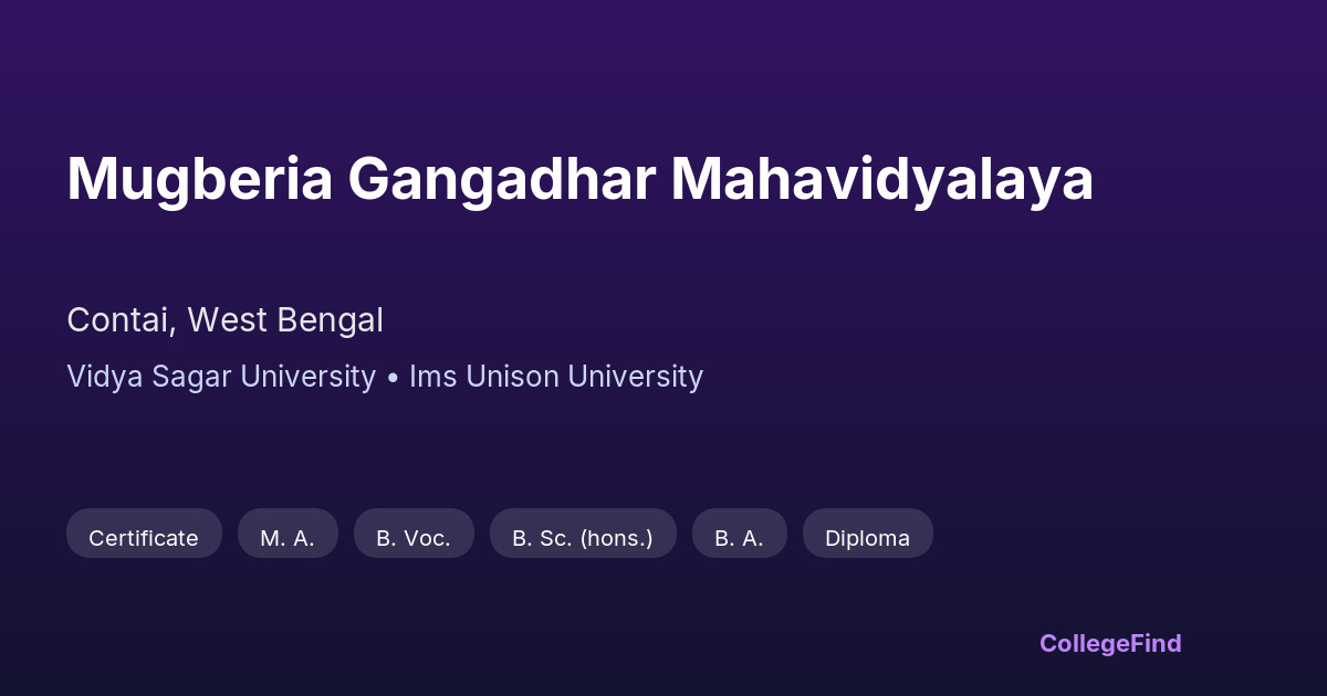 mugberia gangadhar mahavidyalaya