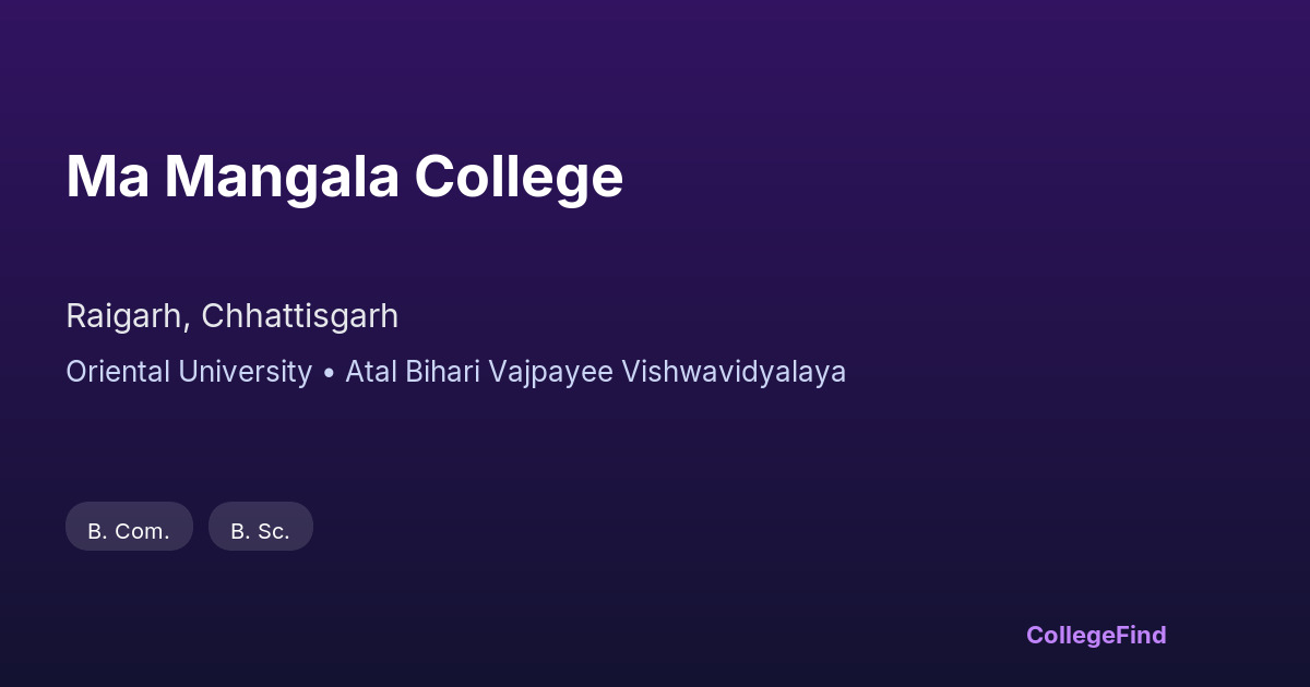 ma mangala college