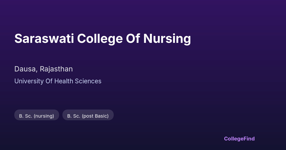 saraswati college of nursing