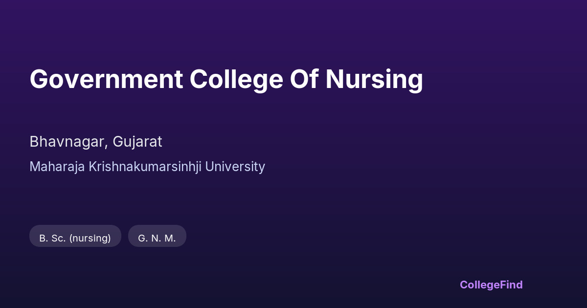 government college of nursing