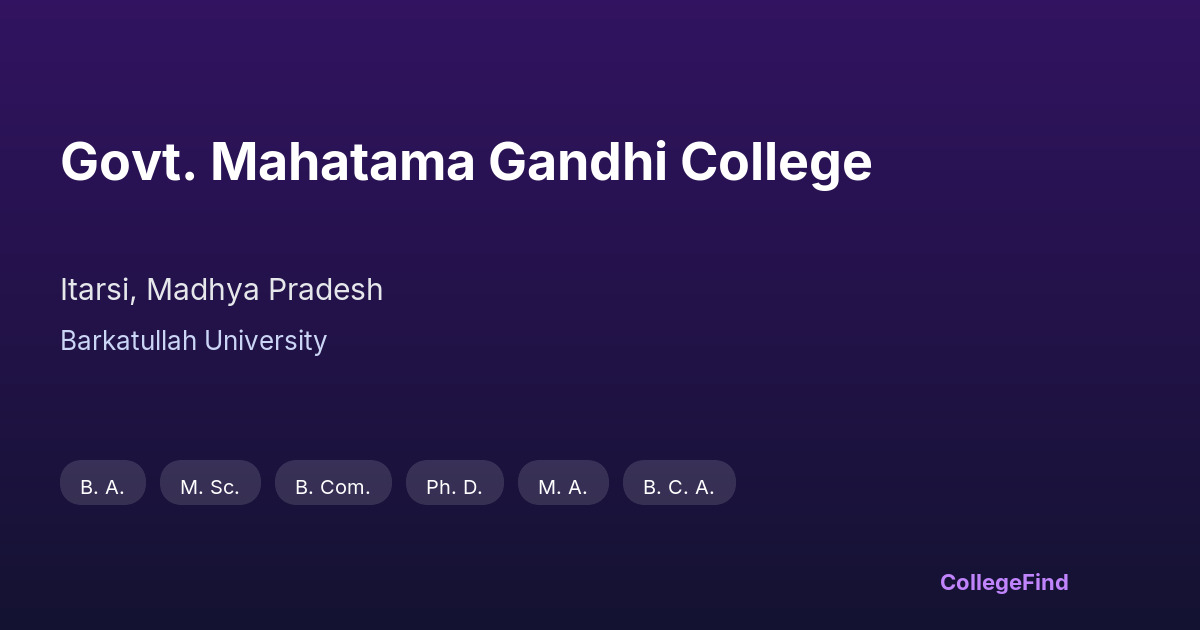 govt. mahatama gandhi college