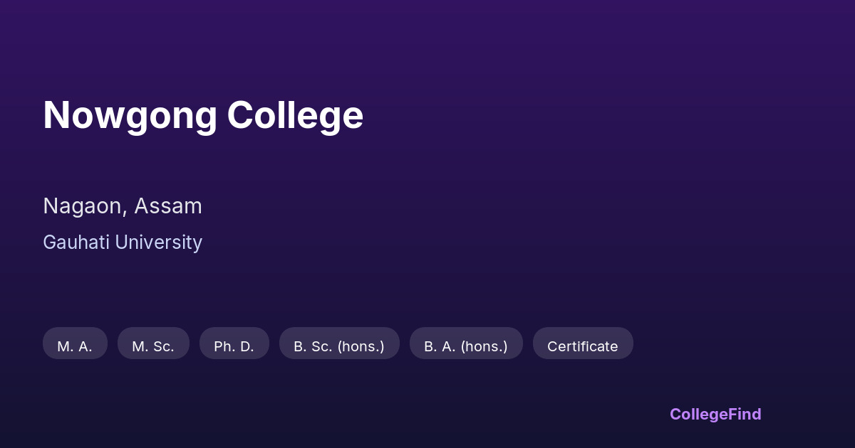 nowgong college