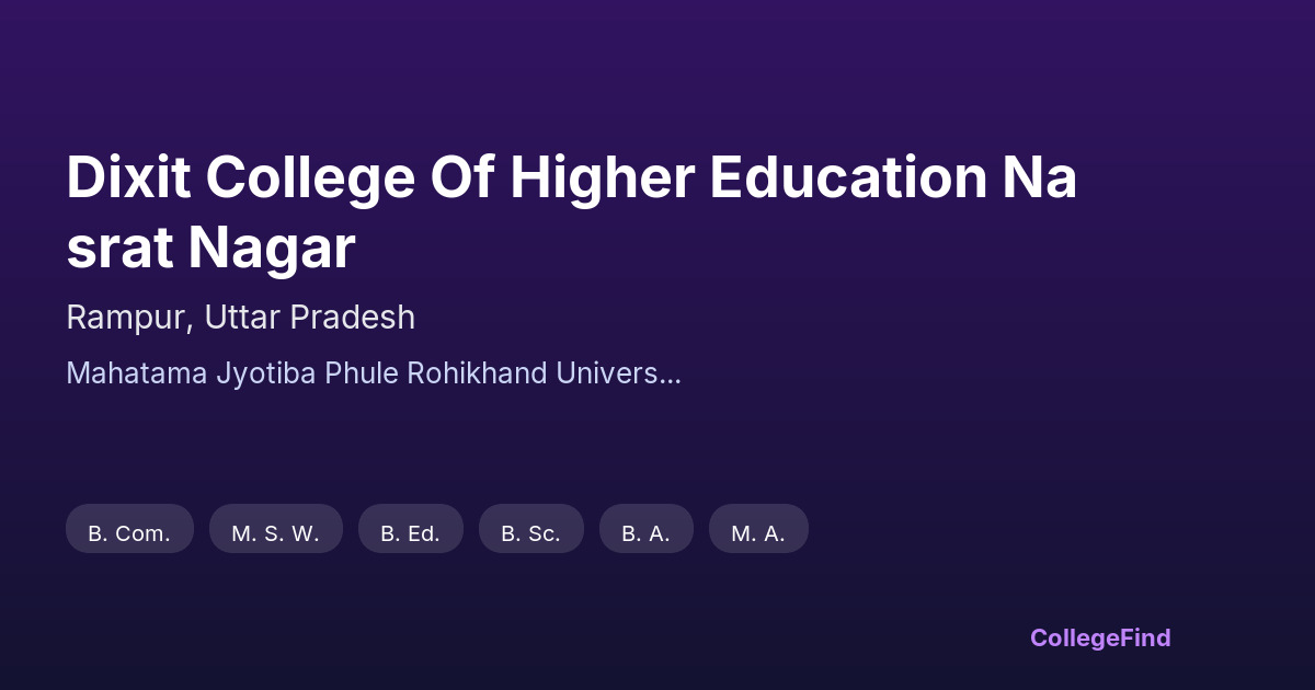 dixit college of higher education nasrat nagar