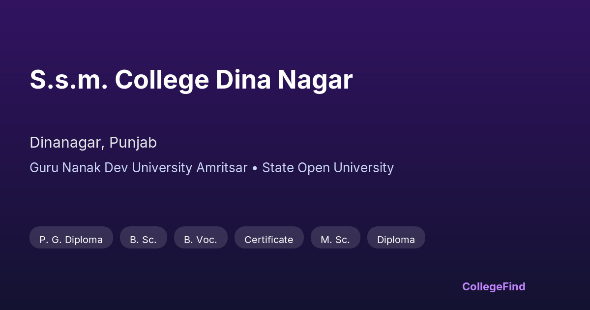 s.s.m. college dina nagar